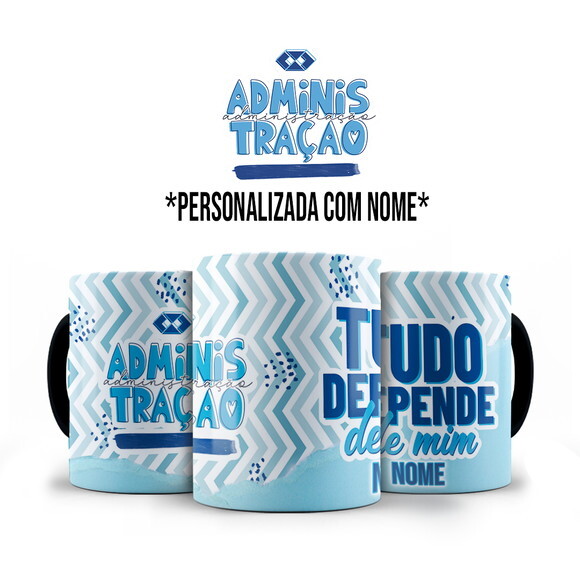 Caneca Personalizada + Kit Profissão Administração com Nome