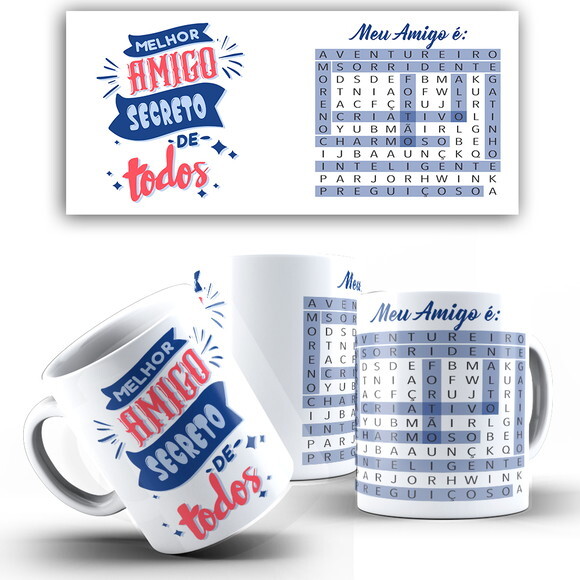 Caneca Personalizada Amigo Secreto Melhor Amigo + Caixinha