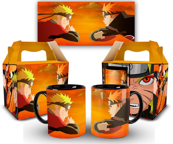 Caneca Personalizada Anime Naruto Shippuden vs Pain! 1 unid
