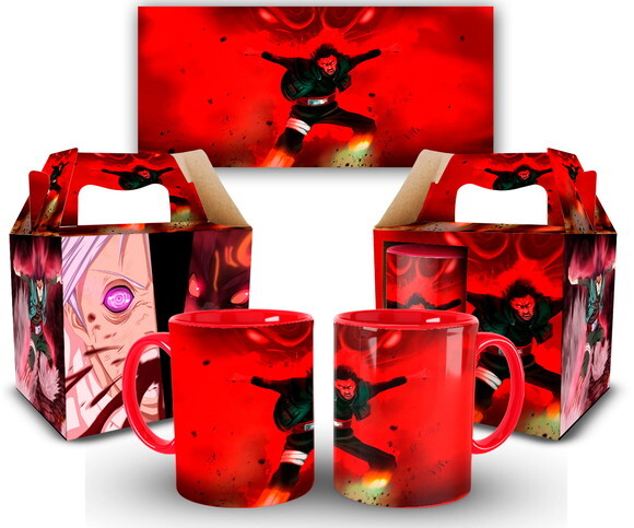 Caneca Personalizada Anime Naruto Gai Sensei vs Madara 1 uni