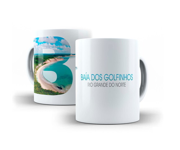 Caneca Personalizada Baía Dos Golfinhos Rio Grande Do Norte