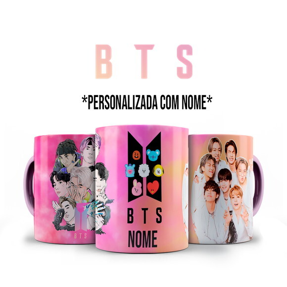 Caneca Personalizada Bts K-pop Personalizada com Nome
