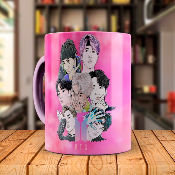 Caneca Personalizada Bts K-pop Personalizada com Nome