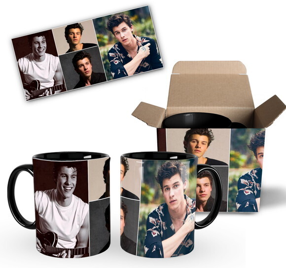 Caneca Personalizada Cantor Shawn Mendes + Caixinha - Mod001
