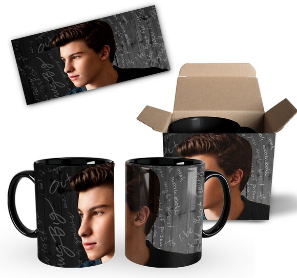 Caneca Personalizada Cantor Shawn Mendes + Caixinha - Mod002