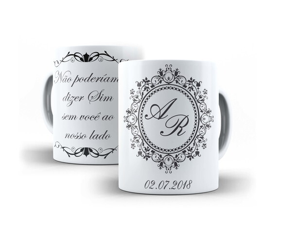 Caneca Personalizada Casamento Convite Padrinho #1