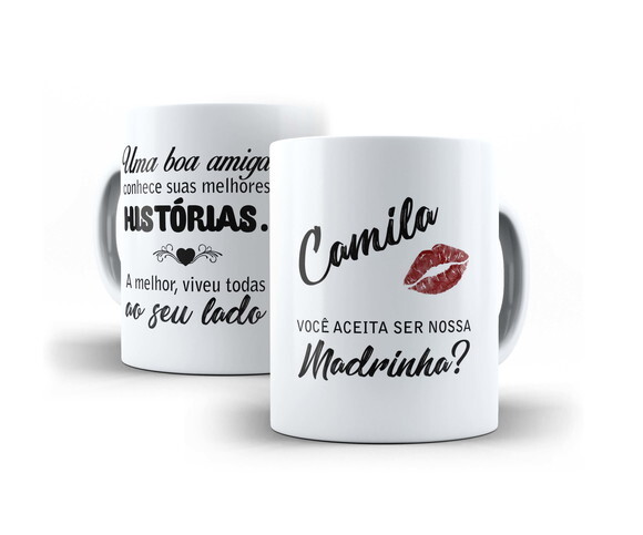 Caneca Personalizada Casamento Convite Madrinha #4