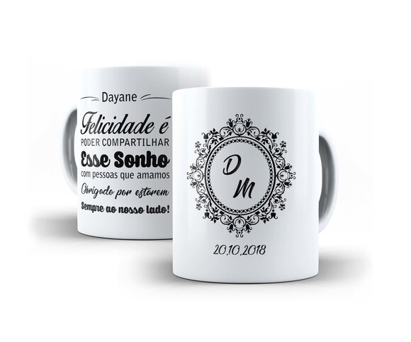 Caneca Personalizada Casamento Convite Madrinha #5