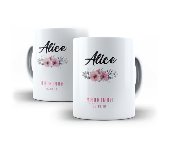 Caneca Personalizada Casamento Convite Madrinha #2