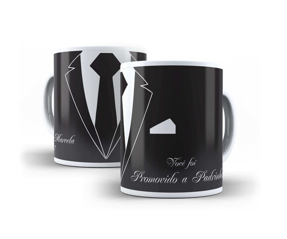 Caneca Personalizada Casamento Convite Padrinho #2