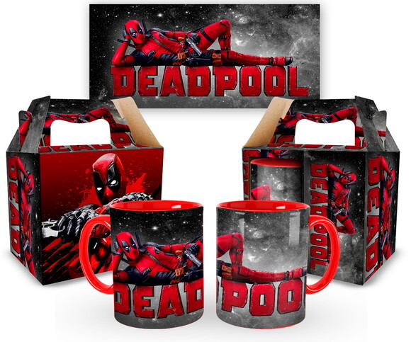 Caneca Personalizada DeadPool + Caixinha 1 unidade
