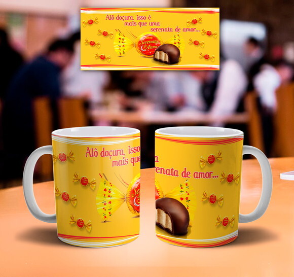 Caneca personalizada dia da Páscoa Bombom Chocolate