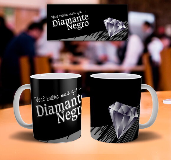 Caneca personalizada dia da Páscoa Diamante Negro