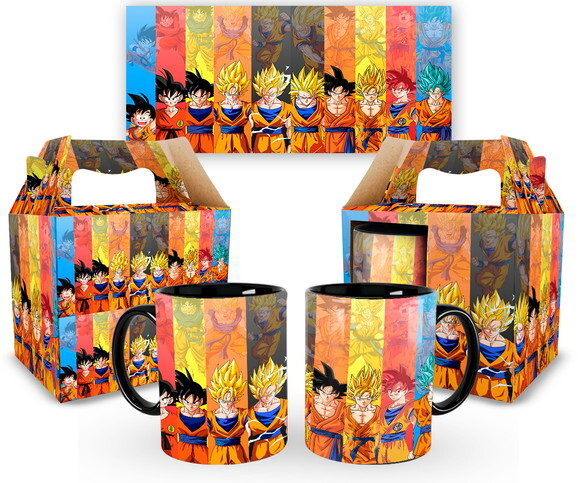 Caneca Personalizada Dragon Ball Z Goku Transformações 1 uni