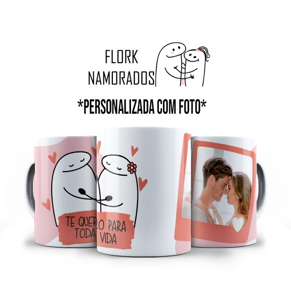 Caneca Personalizada e Almofada Namorados Flork com Foto