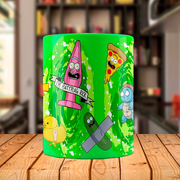 Caneca Personalizada e Almofada Rick and Morty com Nome