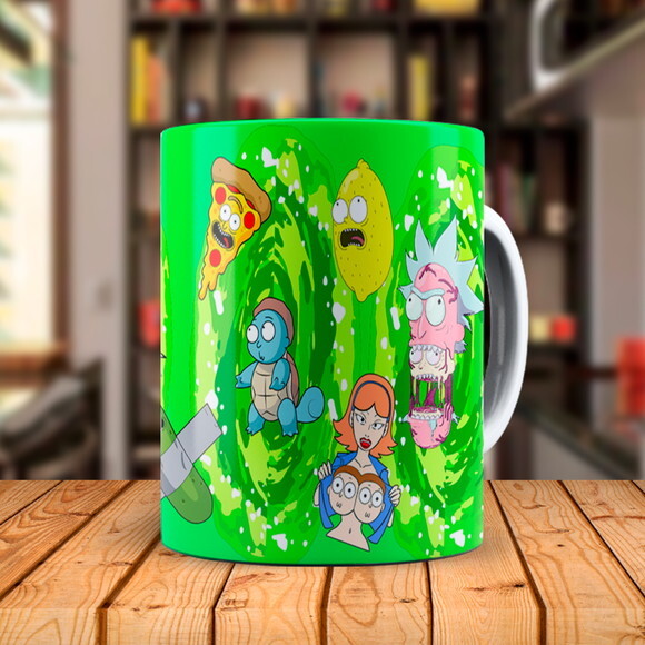Caneca Personalizada e Almofada Rick and Morty com Nome