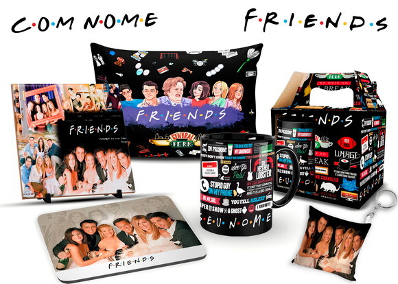 Caneca Personalizada e Almofada Série Friends com Nome
