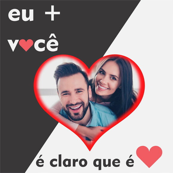 Caneca Personalizada E Azulejo Eu + Você É Amor + Caixinha!!