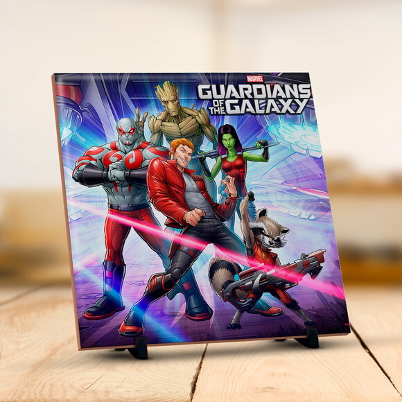 Caneca Personalizada E Azulejo Marvel Guardiões da Galaxia!!