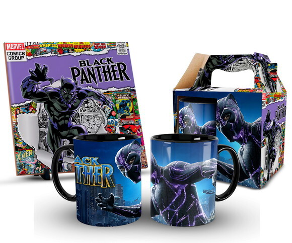 Caneca Personalizada E Azulejo Marvel Pantera Negra !!!