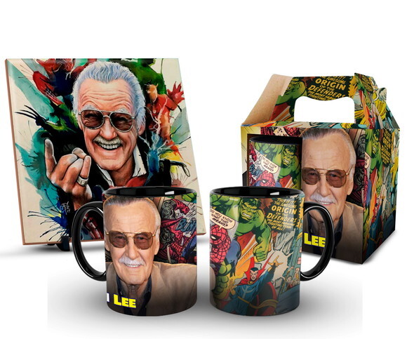 Caneca Personalizada E Azulejo Marvel Stan Lee !!! 1 unidade