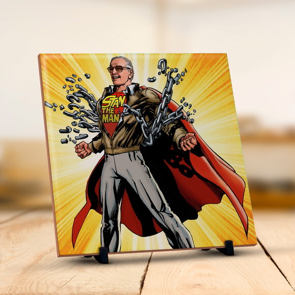 Caneca Personalizada E Azulejo Marvel Stan Lee -1 unidade