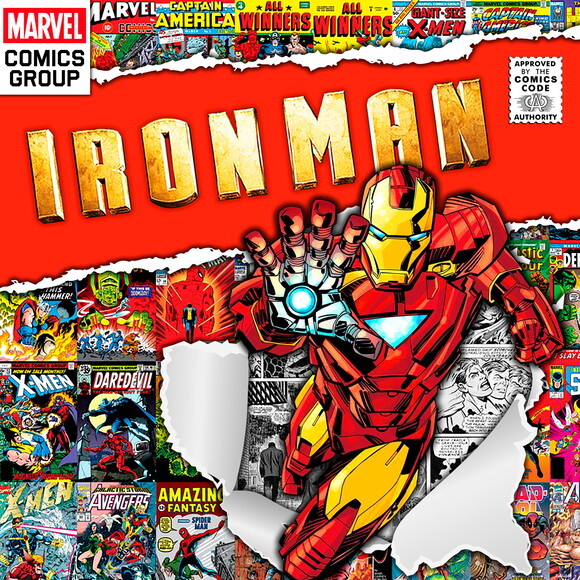 Caneca Personalizada E Azulejo Marvel Homem de Ferro + Caixa