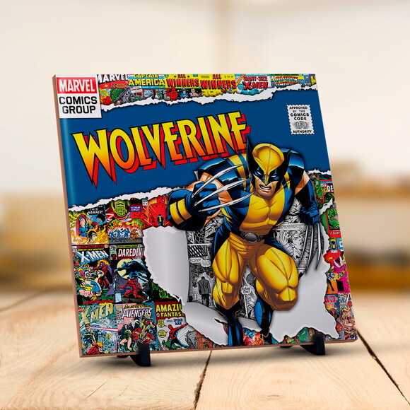 Caneca Personalizada E Azulejo Marvel X-Men Wolverine + CX