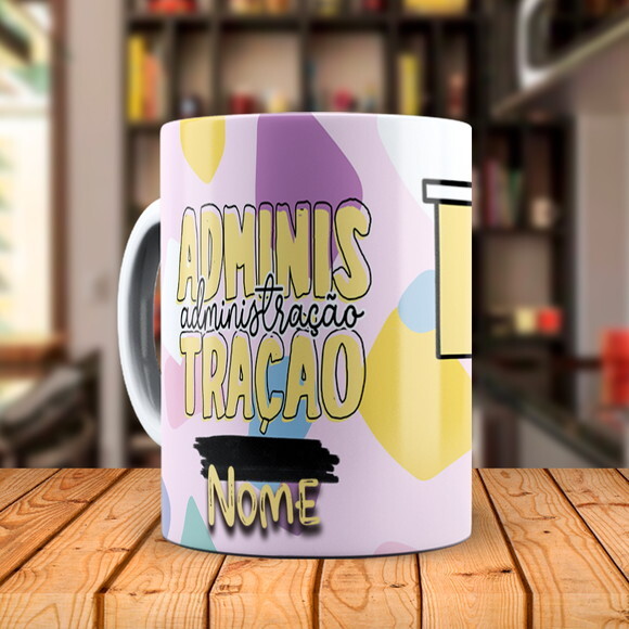 Caneca Personalizada Flork Profissão Administração com Nome