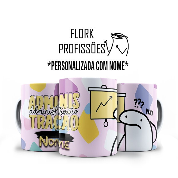 Caneca Personalizada Flork Profissão Administração com Nome