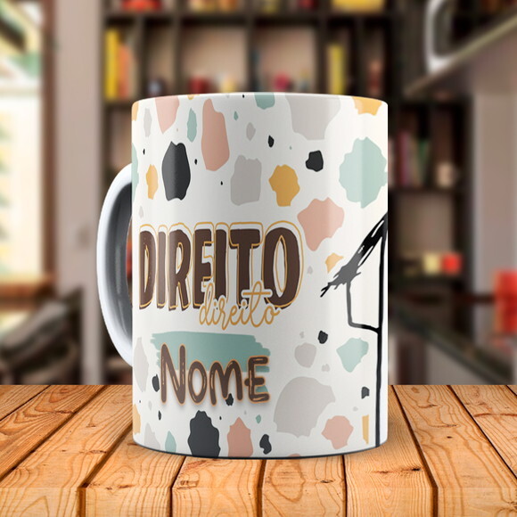 Caneca Personalizada Flork Profissão Direito Gráfico Nome