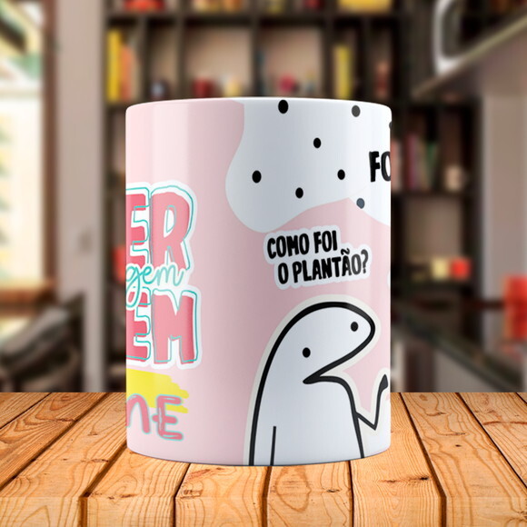 Caneca Personalizada Flork Profissão Enfermagem com Nome
