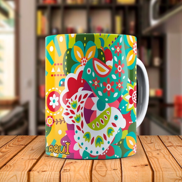 Caneca Personalizada Frida Kahlo Arte com Nome