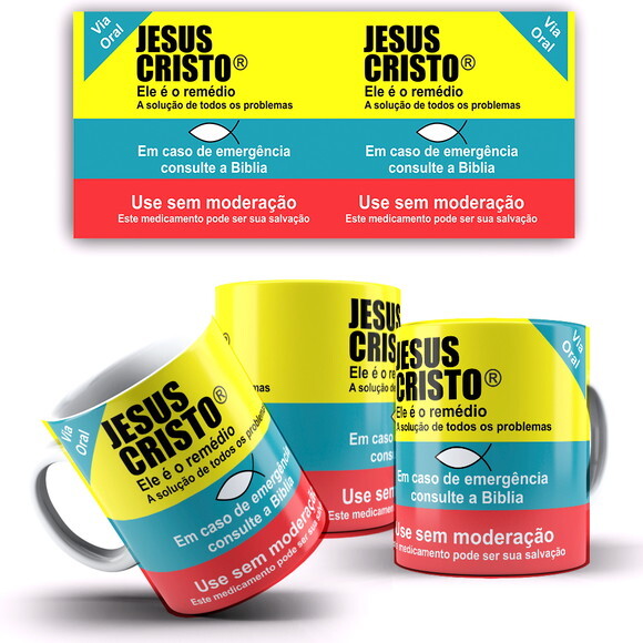 Caneca Personalizada Gospel Jesus Cristo Ele É O Rémedio #05