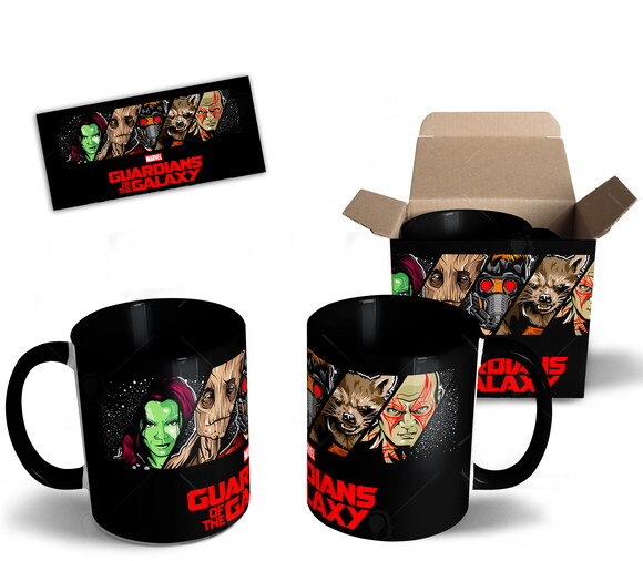 Caneca personalizada Guardiões da Galáxia + Caixa