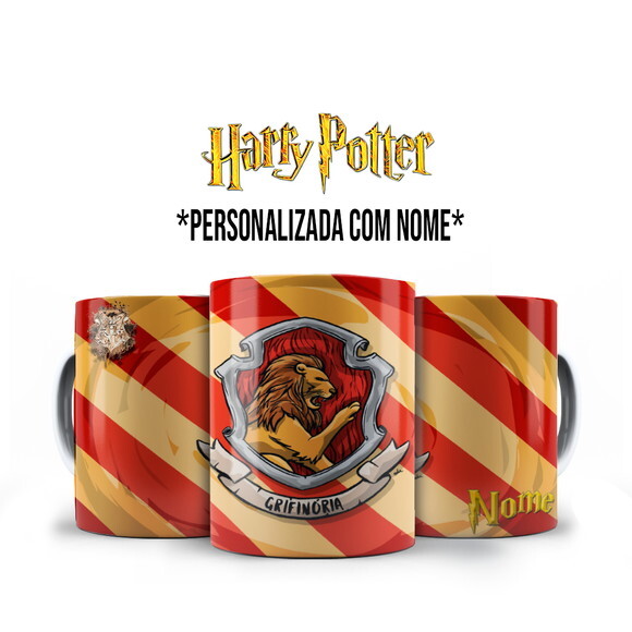 Caneca Personalizada Harry Potter Grifinória com Nome