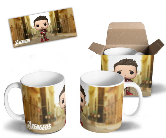 Caneca Personalizada Homem de Ferro Vingadores Funko
