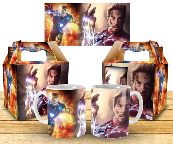 Caneca Personalizada Homem De Ferro Marvel + Caixinha