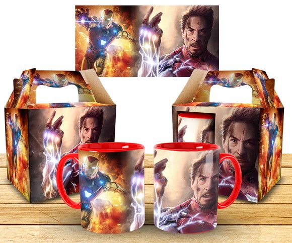 Caneca Personalizada Homem De Ferro Marvel + Caixinha
