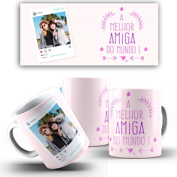 Caneca Personalizada Melhor Amiga com Foto