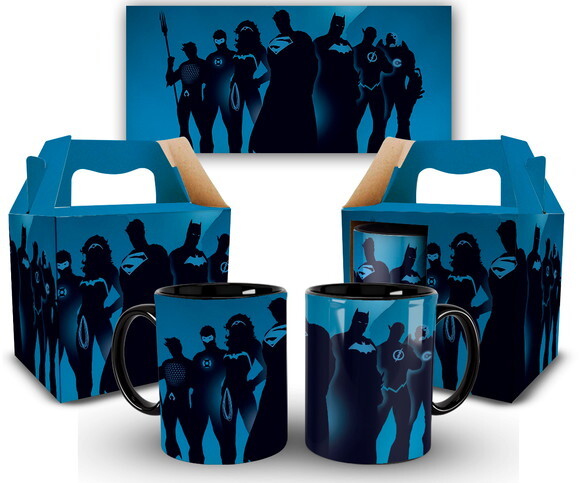 Caneca Personalizada Liga da Justiça Heroes + Caixa 1 unidad
