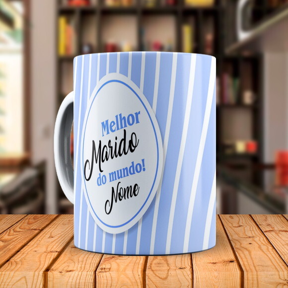 Caneca Personalizada Melhor Marido do Mundo com Nome