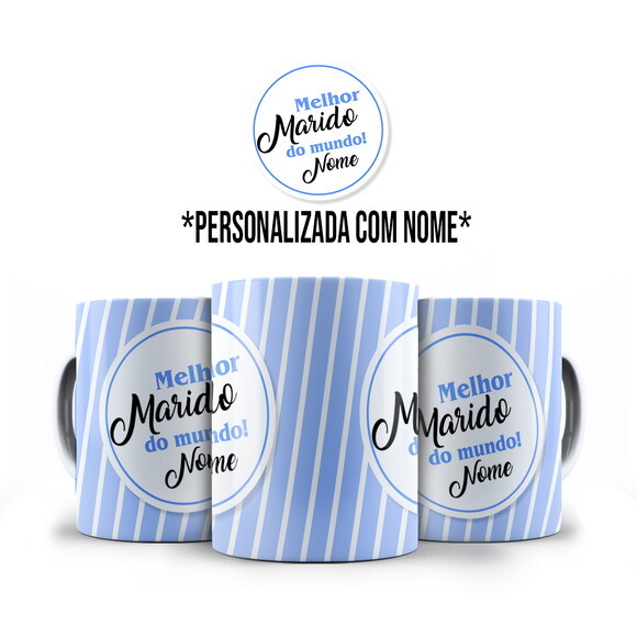 Caneca Personalizada Melhor Marido do Mundo com Nome