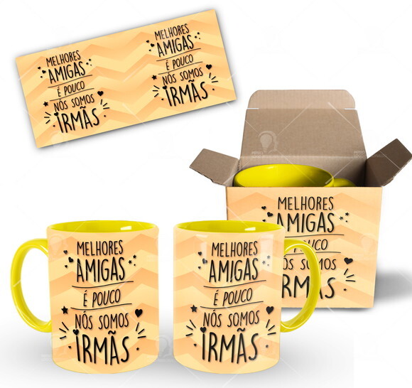 Caneca Personalizada Melhores amigas Best Friends - Mod 002