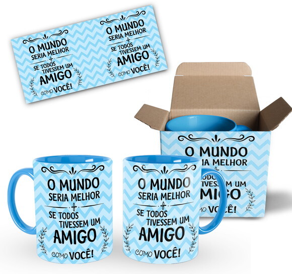 Caneca Personalizada Melhores Amigos o Mundo seria Melhor