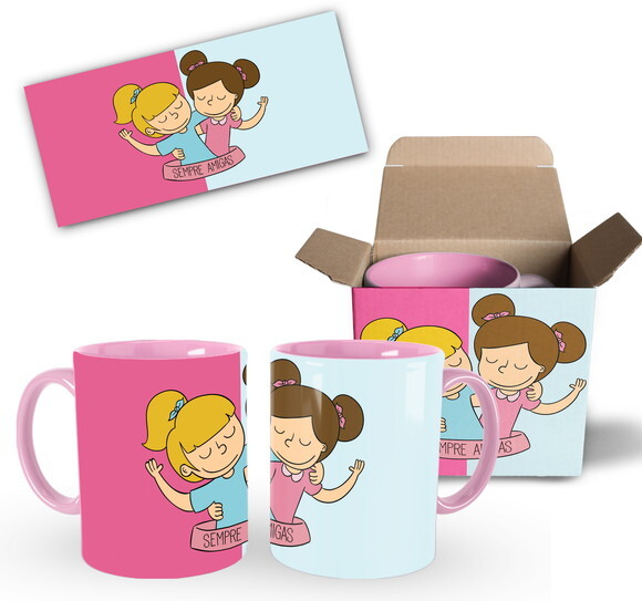 Caneca Personalizada Melhores amigas Sempre Amigas