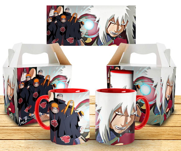Caneca Personalizada Naruto Jiraya Vs Pain + Caixinha #1