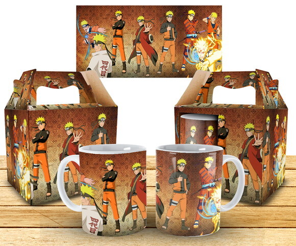 Caneca Personalizada Naruto Shippuden + Caixinha #1
