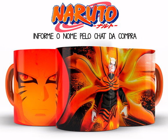 Caneca Personalizada Naruto modo Barion + Caixa